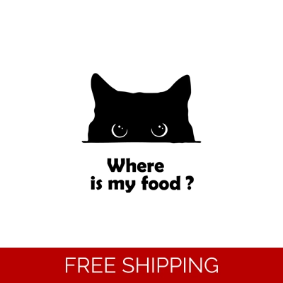 Where is my food peeking cat Die Cut Vinyl Decal sticker